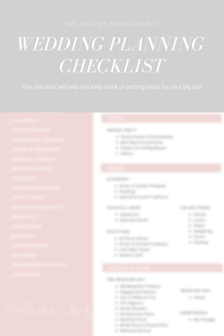 Wedding Planning Checklist | Showit Blog